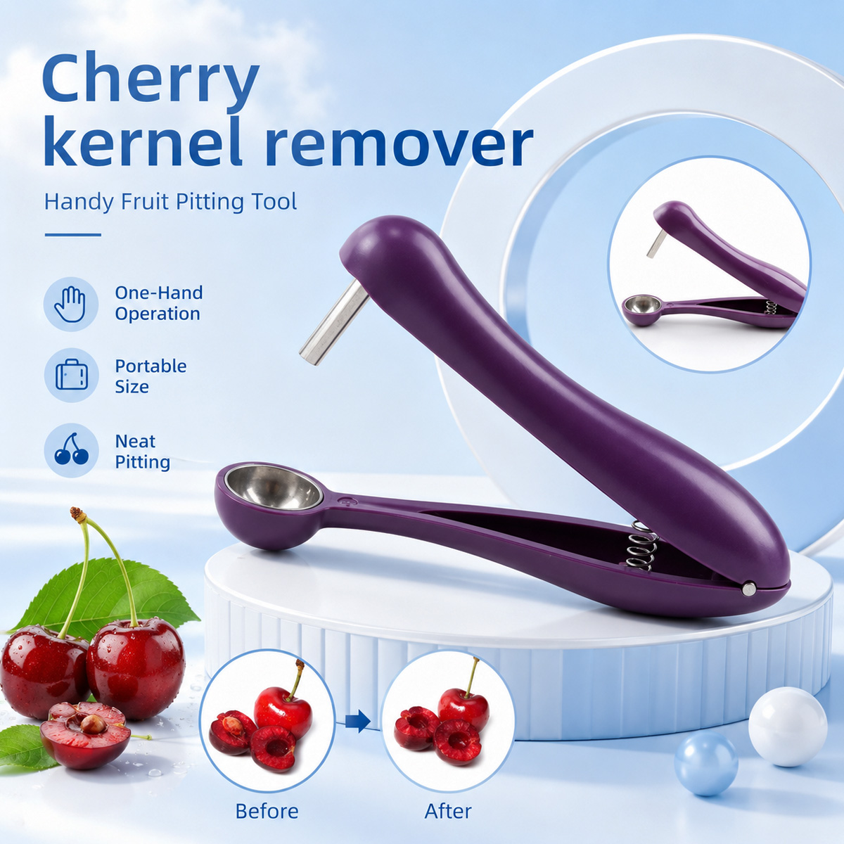 Kitchen Tools In Baking - Décortiqueur de cerises manuel et outil