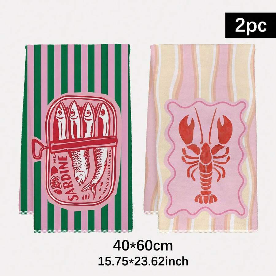Kitchen Baking Cloth - Lot de 2 torchons de cuisine