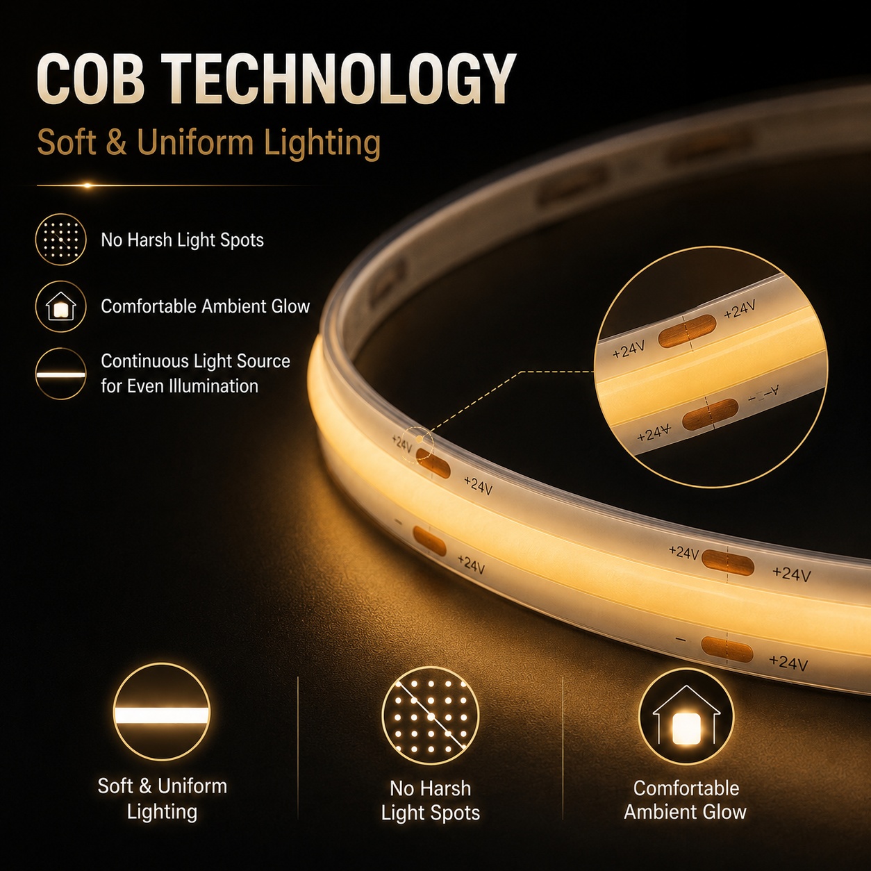 Bande lumineuse LED COB avec c - Kitchen Baking Cabinet avis et prix