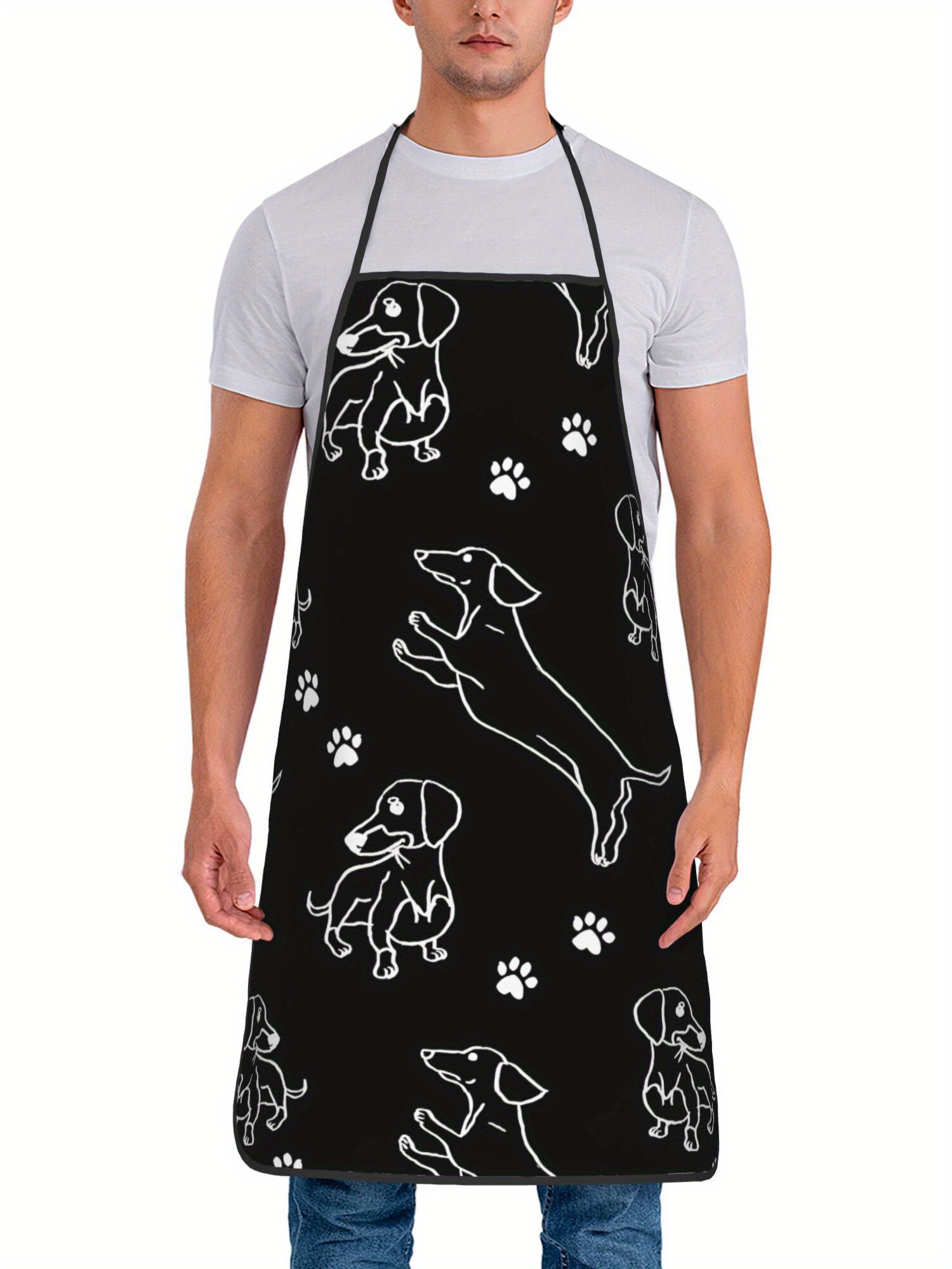Tablier à motif de pattes de t - Kitchen Baking Background avis et prix