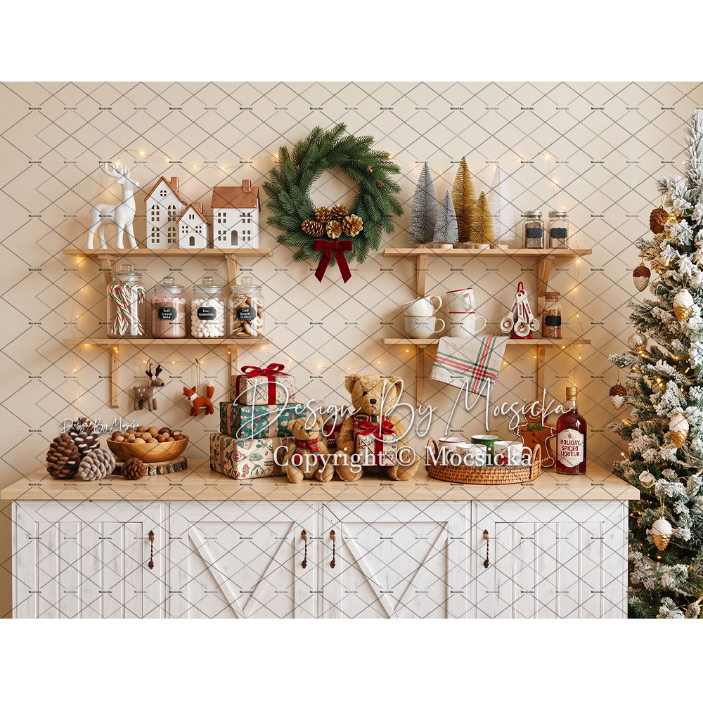 Mocsicka Noël Fond de scène de - Kitchen Baking Background avis et prix