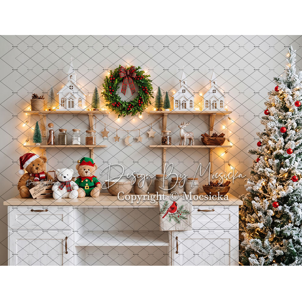 Mocsicka Noël Fond de scène de - Kitchen Baking Background avis et prix
