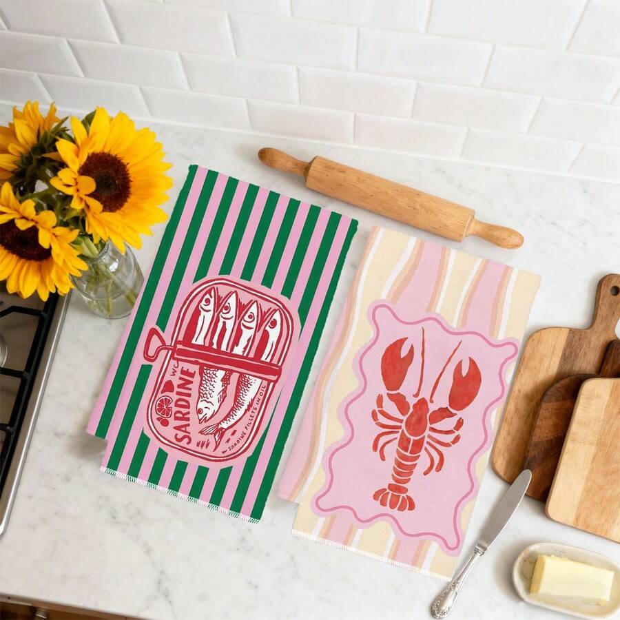 Lot de 2 torchons de cuisine r - Kitchen Baking Cloth avis et prix