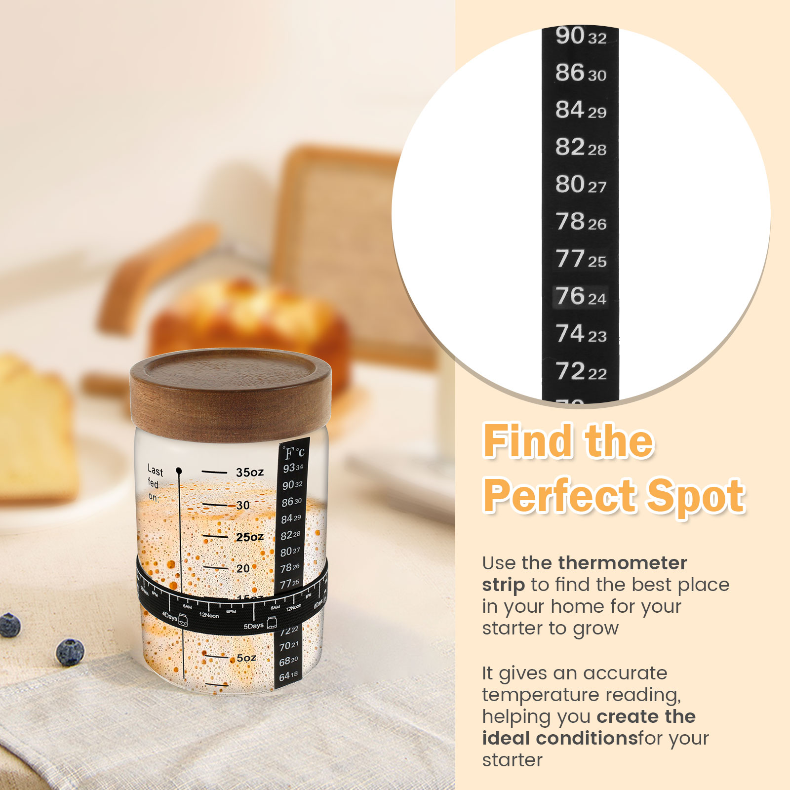 Kit de pot de démarrage au lev - Kitchen Baking Storage Containers avis et prix