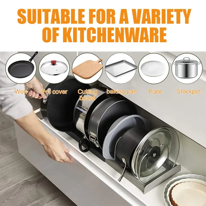 Rangement extensible en acier  - Kitchen Baking Pan Organizer avis et prix