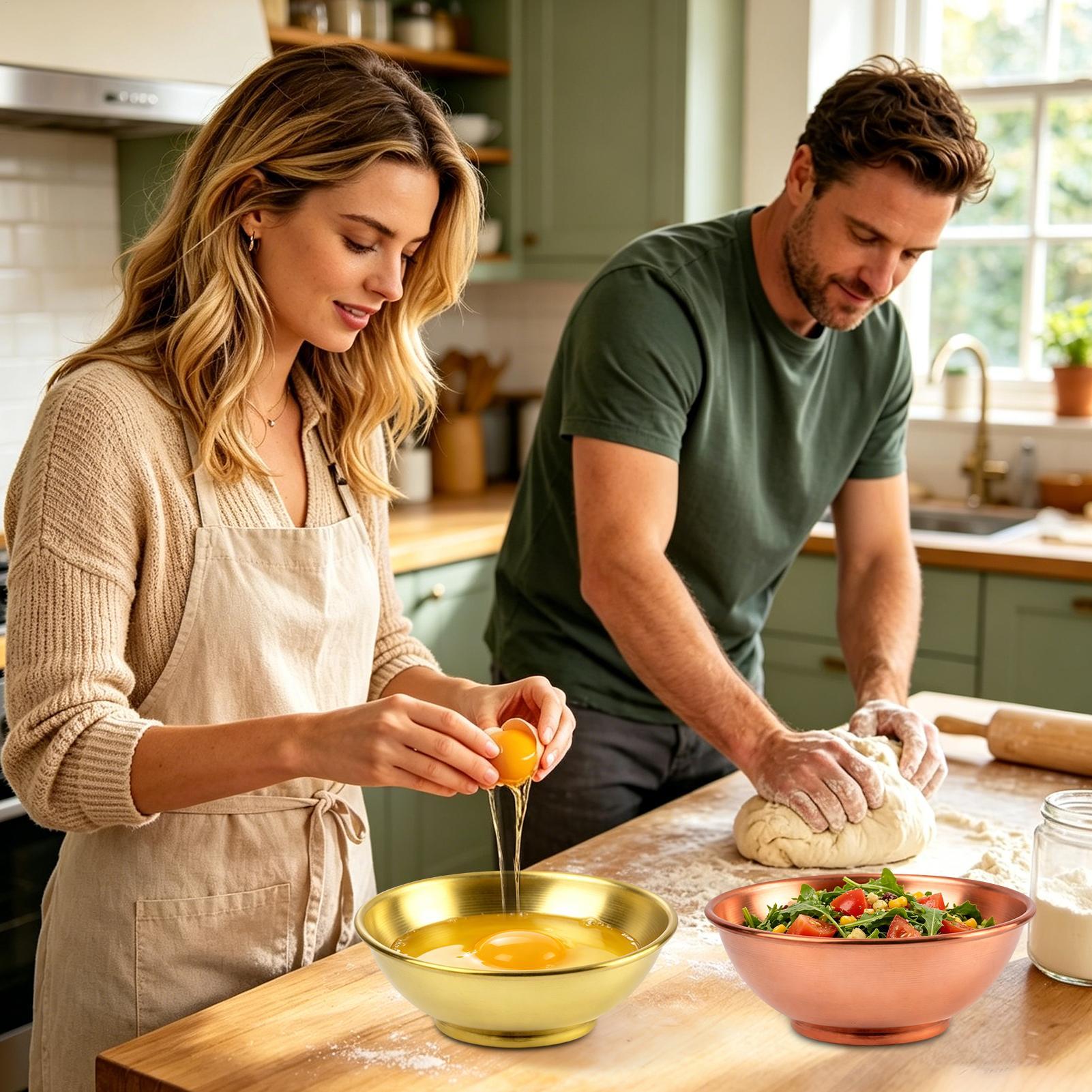 Grand bol en cuivre, récipient - Kitchen Baking Storage Containers avis et prix